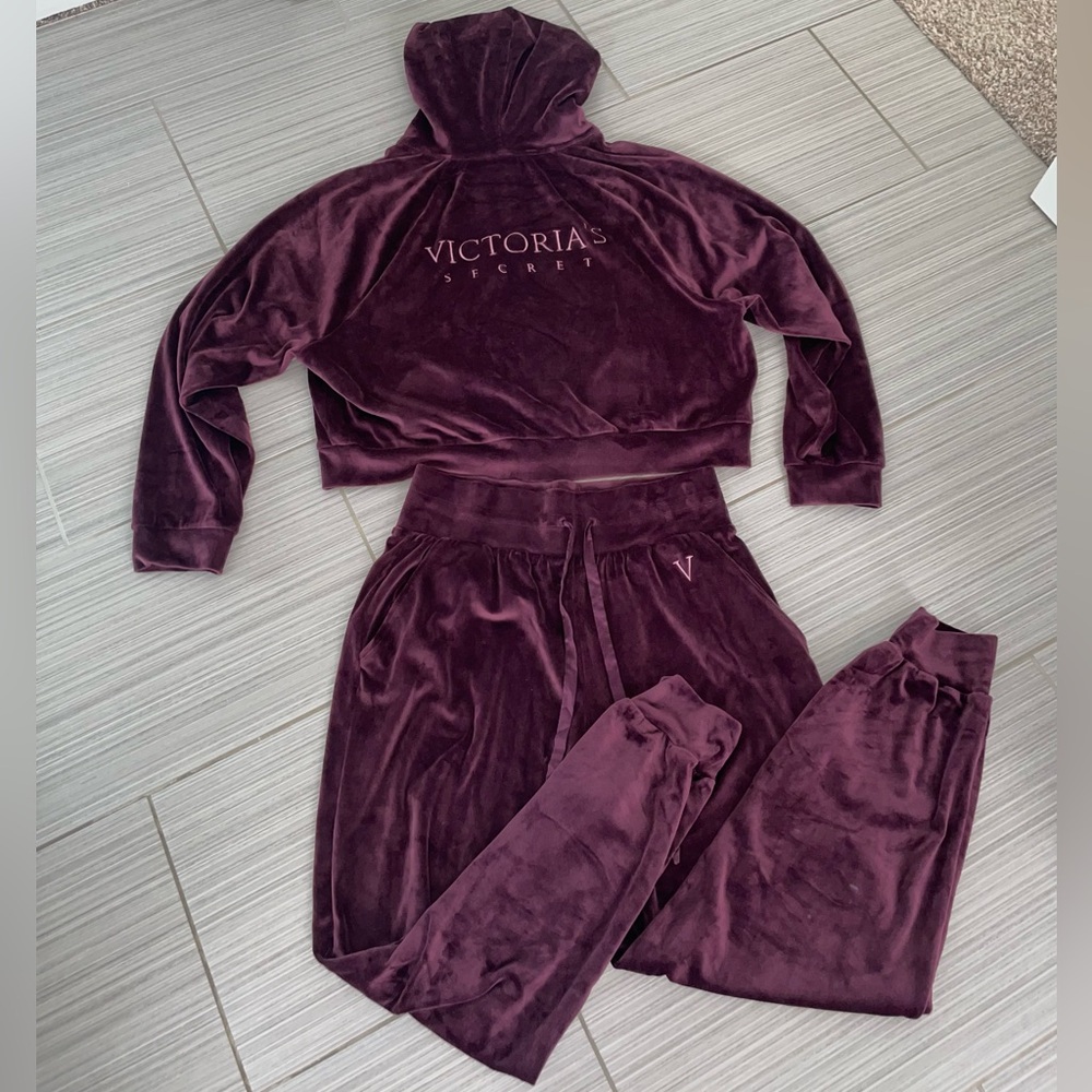 Victoria’s Secret Velour Hoodie and Jogger Set